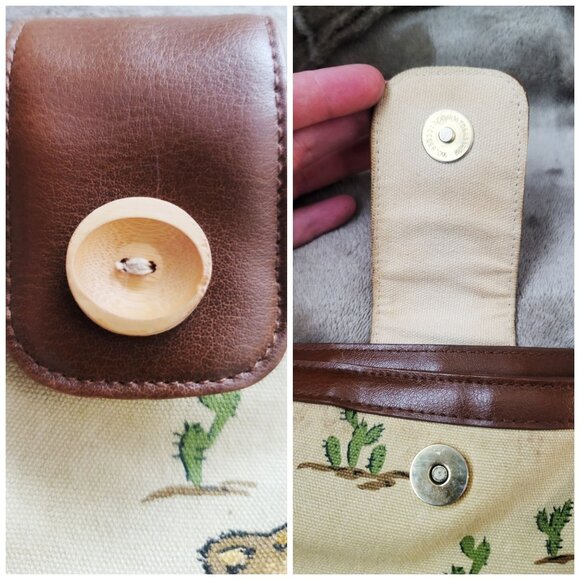 Avon Jungle Oasis Charming Tote & Matching Pouch Set-Leopards Tropical Print - Picture 4 of 16